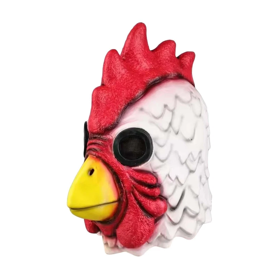 Máscara de cabeza de pavo de látex vestido de fantasía cabeza completa para juego de rol de festival de mascaradas Foto 2 de 4