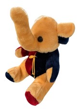 Vintage Plush Sweet Dreams Elephant Made In Barcelona. Yellow Red Blue