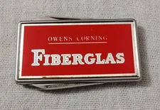 OWENS CORNING FIBERGLASS POCKET KNIFE MONEY CLIP