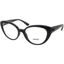 Versace Women's Eyeglasses Black Acetate Cat Eye Full Rim Frame 0VE3349U GB1