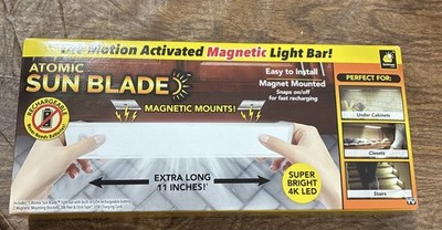 Atomic Sun Blade Motion Activated Magnetic Light Bar Rechargeable 11'' 4k LED NEW