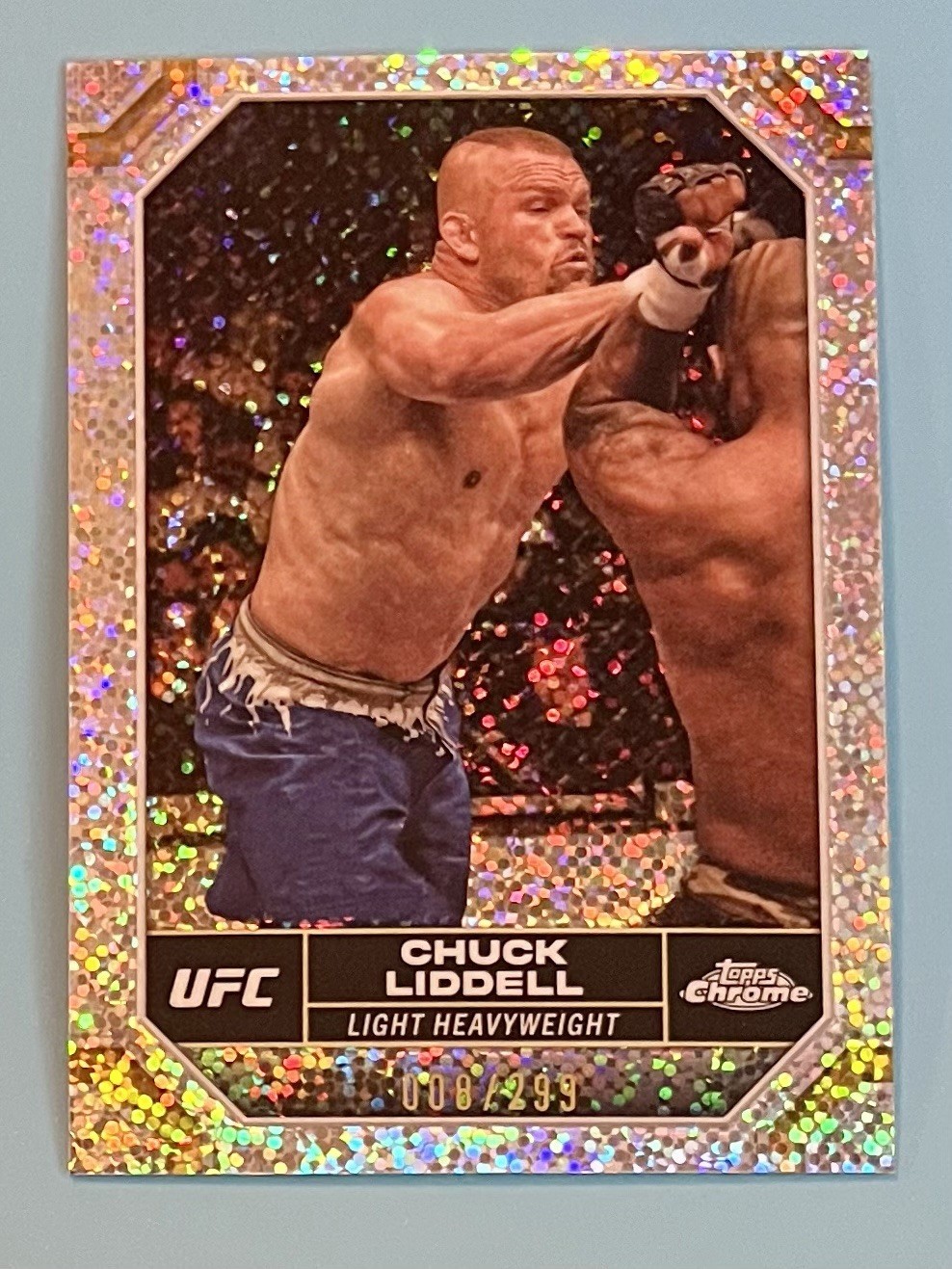 Chuck Liddell 2024 Topps Chrome UFC #46 Speckle Refractor /299