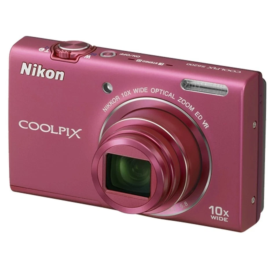 Nikon COOLPIX S6200 Digital Camera 16.0 MP 10x Optical Zoom Smile Detection Pink - Image 2 of 4