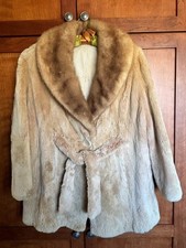 Vintage lady's fur coat sheared beaver and mink - circa 1950s real fur