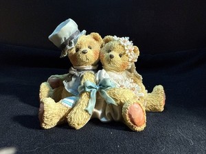 BRIDE and GROOM Robbie Rachael Cherished Teddies Wedding Figurine #911402 