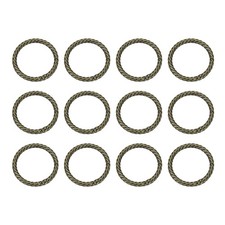 12pcs Spring O Rings 1 1/2" Round Trigger Metal Snap Hook Key Ring Bronze