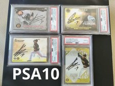 PSA10 Shintaro Fujinami All Hanshin Tigers Autographed Card Set of 4 Japanese