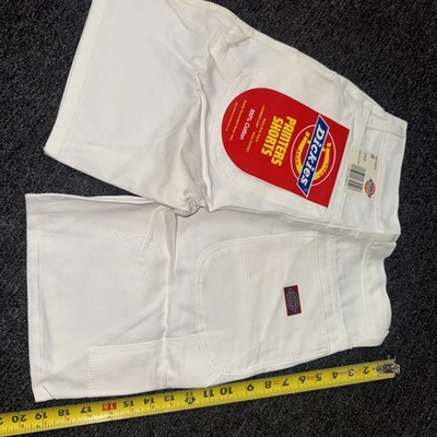Dickies White Sherwin Williams Painters Shorts Carpenter Utility Style Sz 28