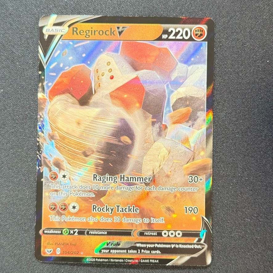 Regirock V 104/202 Ultra Rare SWSH01: Sword & Shield Base Set Pokemon TCG