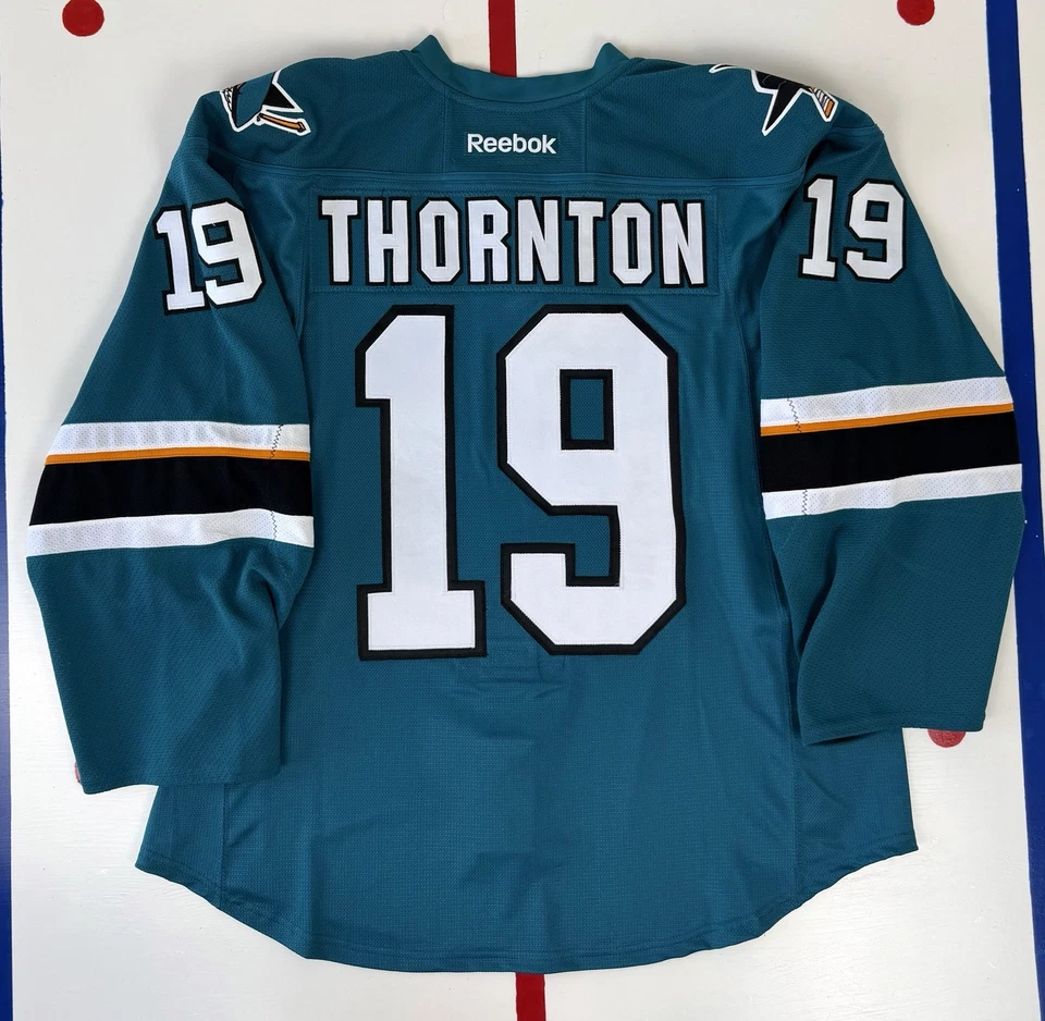Camiseta deportiva Joe Thornton San Jose Sharks Team emitida auténtica Reebok Edge 2.0 54 XL Foto 2 de 4