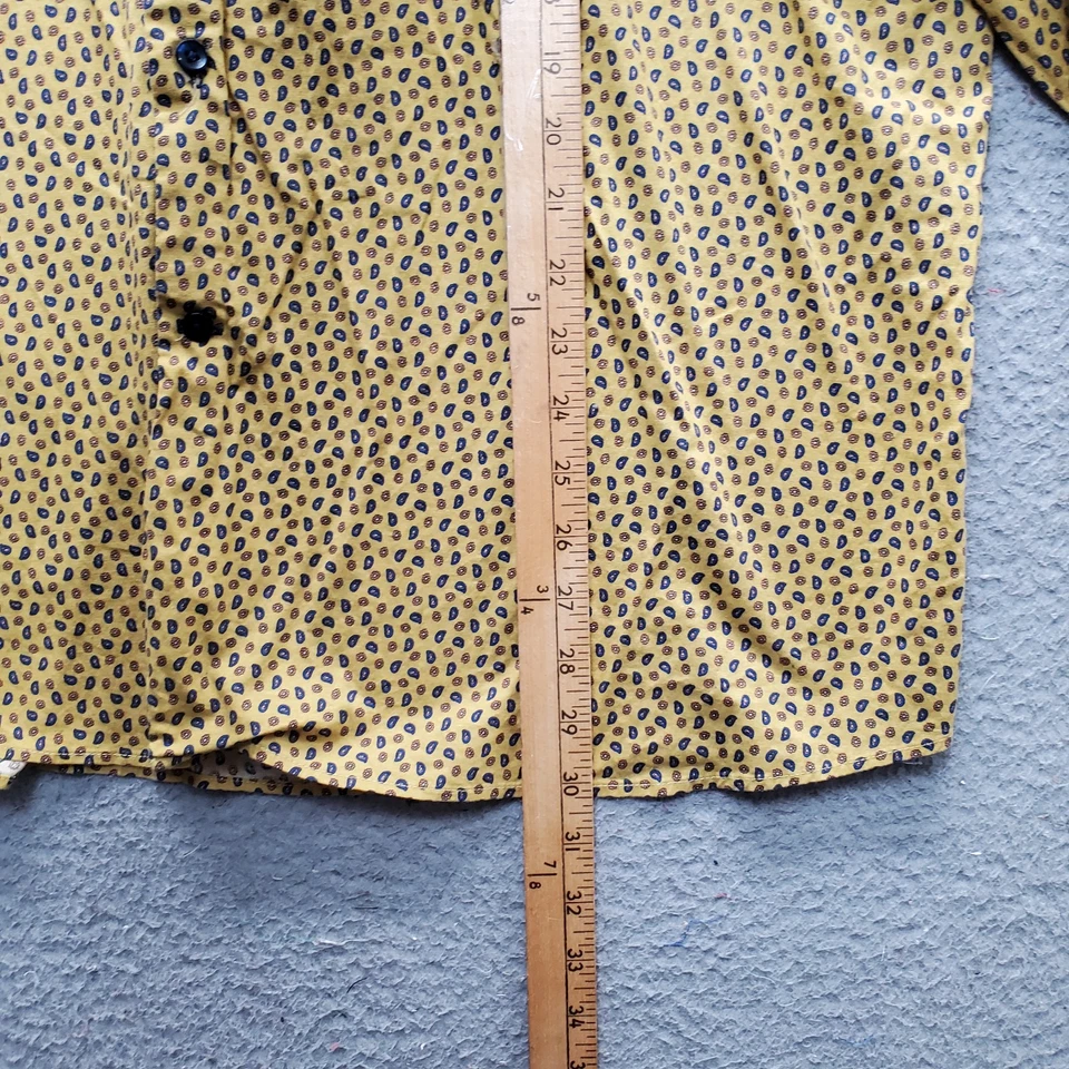 Camisa de Vestir Stacy Adams Para Hombre 19 Multi Paisley Manga Larga Barril Puño Abotonado Foto 3 de 4