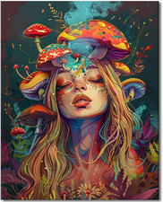 Paint by Numbers for Adults Mushroom Woman Painting by Numbers for Adults Magic
