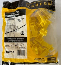 ZAREBA WOOD POST ELECTRIC FENCE POST INSULATORS 25 COUNT WITH NAILS NEW