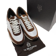 Di Bianco NWD Daytona Leather / Suede Sneakers Size 42 (US 9) in White & Brown