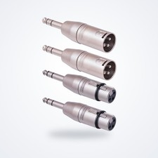 1/4 to XLR Adapter 4 Pack, 1/4" TRS to XLR 2 Pair , 2Pcs Male to Male and 2Pcs