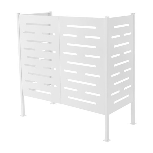 56*122*122cm White Modern Air Conditioner Fence Iron Outdoor Equipment Enclosure - Picture 8 of 16