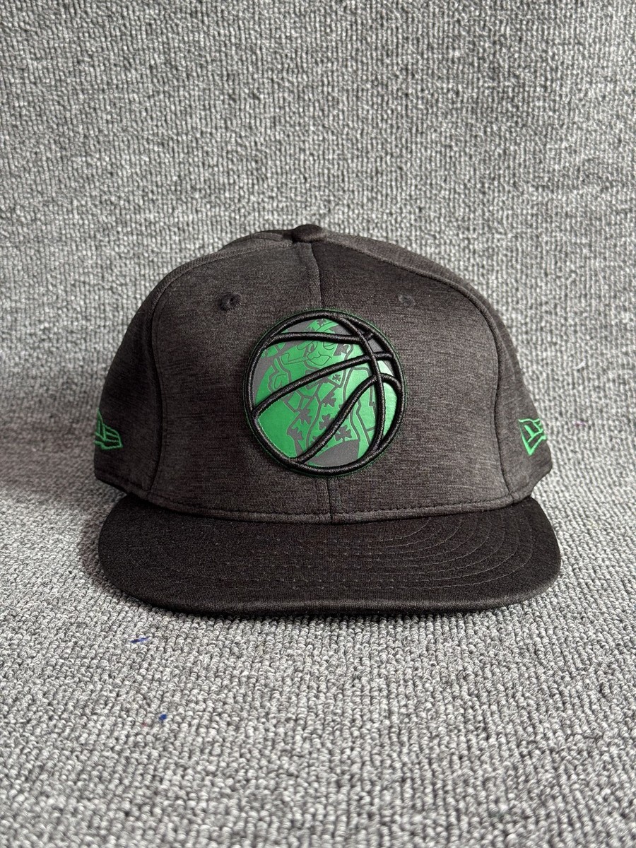 New Era NBA 9FIFTY Snapback Flat Brim Brown Green Adjustable Hat