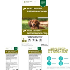 White Beef Flavored Chewable Dewormer for Small Dogs 2-25lbs