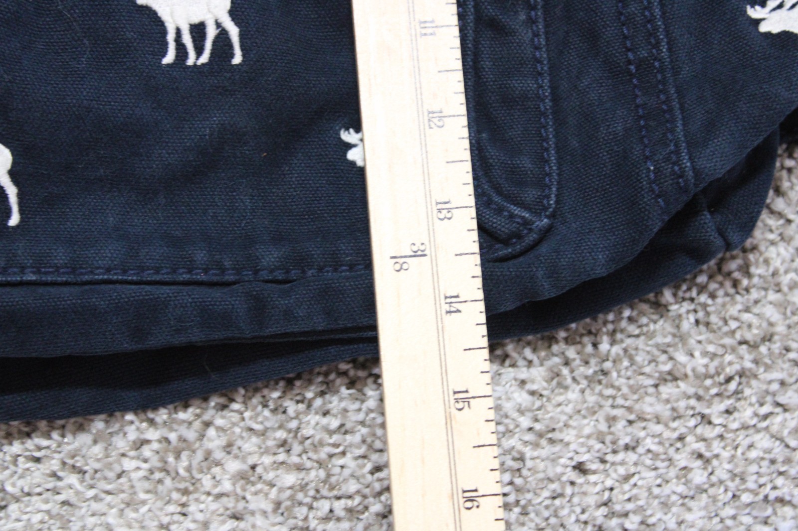 Abercrombie Fitch Backpack Navy Moose Stitched Rare image 4