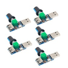 5Pcs  USB Fan Governor Wind Speed Controller Air Volume Regulator Cooling1457