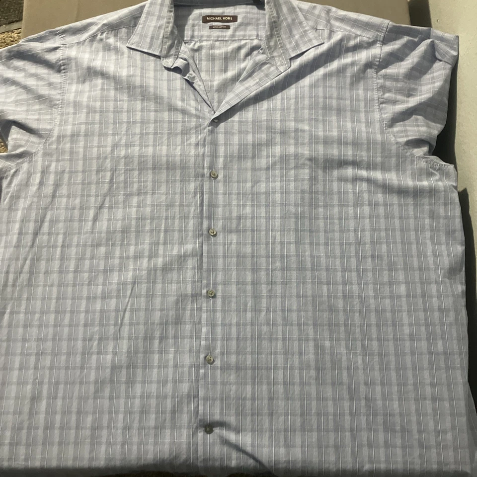 MICHAEL KORS HOMBRE TALLAS TALLA 19 36/37 AZUL Rayas ALGODÓN GRANDE ALTO Foto 4 de 4