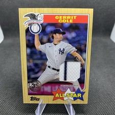 Gerrit Cole 2022 Topps Series 2 1987 35th Anniversary AS Patch GU Pinstripe