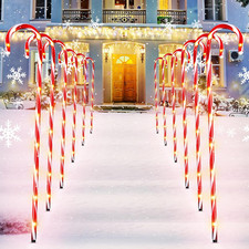 12 Pcs 36 Inch Christmas Candy Cane Lights Candy Cane Outdoor Decorations Large
