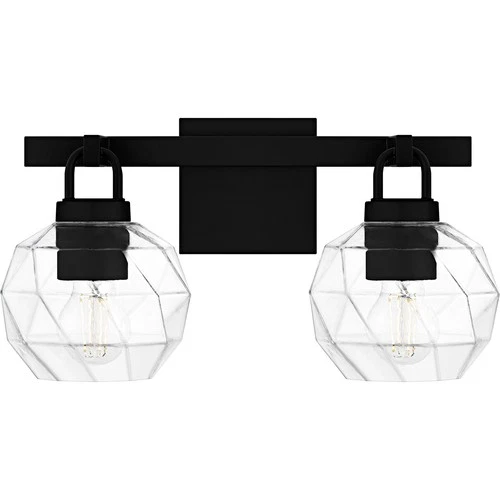 Matte Black  Bathroom Vanity Light from the Celina Collection - Picture 1 of 5