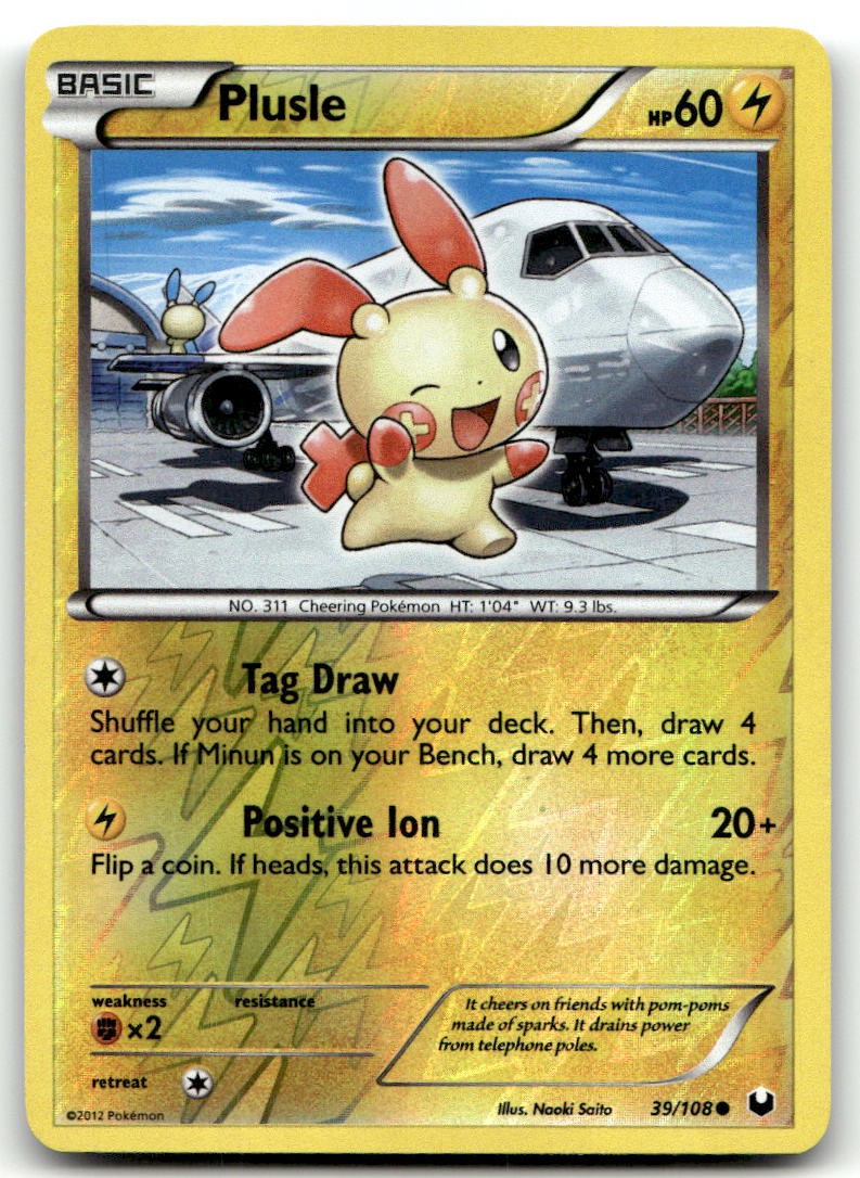 Plusle 39/108 Dark Explorers Common Reverse Holo