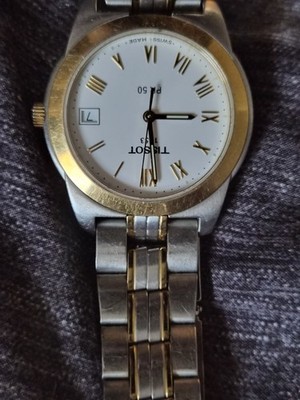 Tissot 1853 PR 50 Swiss Men's Watch WR 50M Two Tone J376/476 New Battery