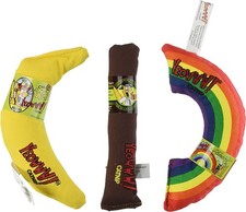 Yeowww Organic Catnip 3 toy Variety Pack with Banana, Cigar and Rainbow Cat Toy