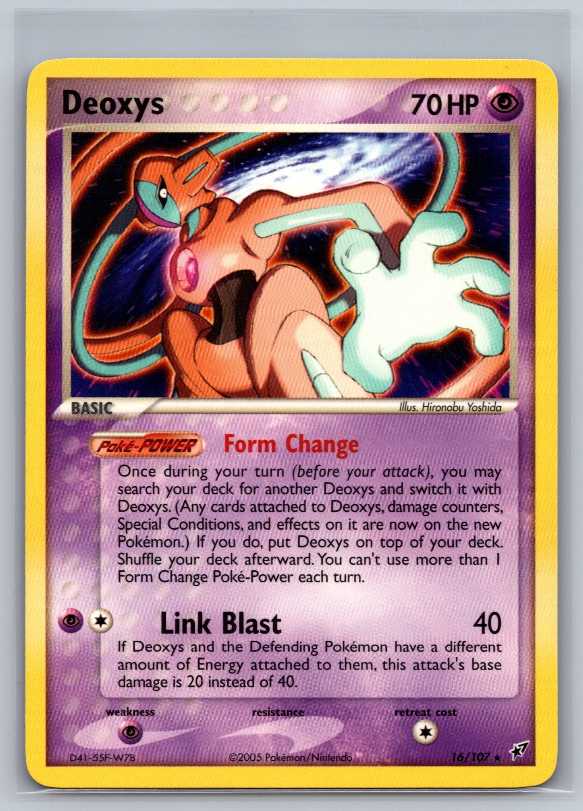Deoxys 16/107 Rare Deoxys Pokemon Near Mint
