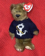Vintage 1993 Ty Attic Treasures  Plush Sailor Bear Salty Beanie Babies w/Tag