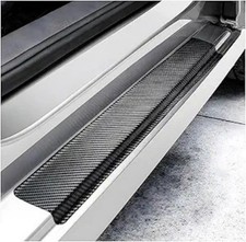 4 PCS 5D Carbon Fiber Car Door Sill Protector, Anti-Scratch Vi Color: 5D Black