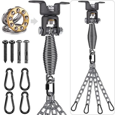 BeneLabel Heavy Duty Boxing Punching Bag Hanger Chain with Spring, 220 LB Capaci