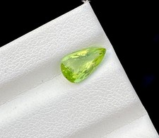 1.30 Ct Natural cut peridot Pear shape loose gemstone from Pakistan.