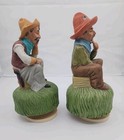 2 Country Western Cowboy Music box Ceramic FIgurines — photo 5