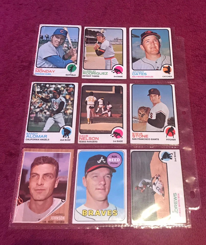 Lote de 33 tarjetas coleccionables vintage de béisbol Topps MLB 1962-1974 sin dobles Foto 3 de 4