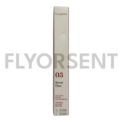 Clarins Brow Duo Defines & Fixes Brows 03 Cool Brown NIB