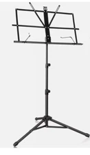 Portable 20.86in Adjustable Black Metal Sheet Music Stand with Carrying Bag