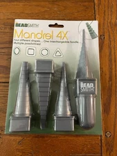 Beadsmith Mandrel 4X Wire Wrapping Set 4 Shapes Jewelry Crafting