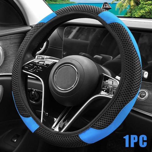 15"/38cm Auto Car Steering Wheel Cover Ice Silk Breathable Elastic Accessories - Picture 7 of 19