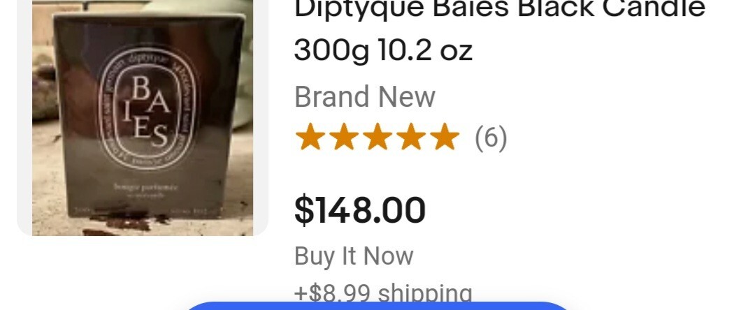 Brand New Diptyque Baies Bougie Parfumee 10.2 Oz Scented