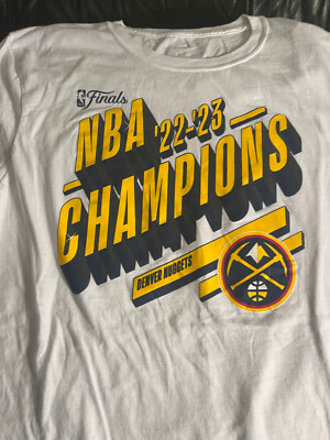 Denver Nuggets NBA champs t shirt Fanatics Med Jokic White ABA super clean