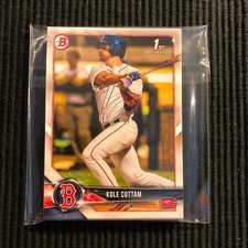 (10) 2018 BOWMAN DRAFT #BD-69 KOLE COTTAM PROSPECT CARD LOT  BOSTON RED SOX