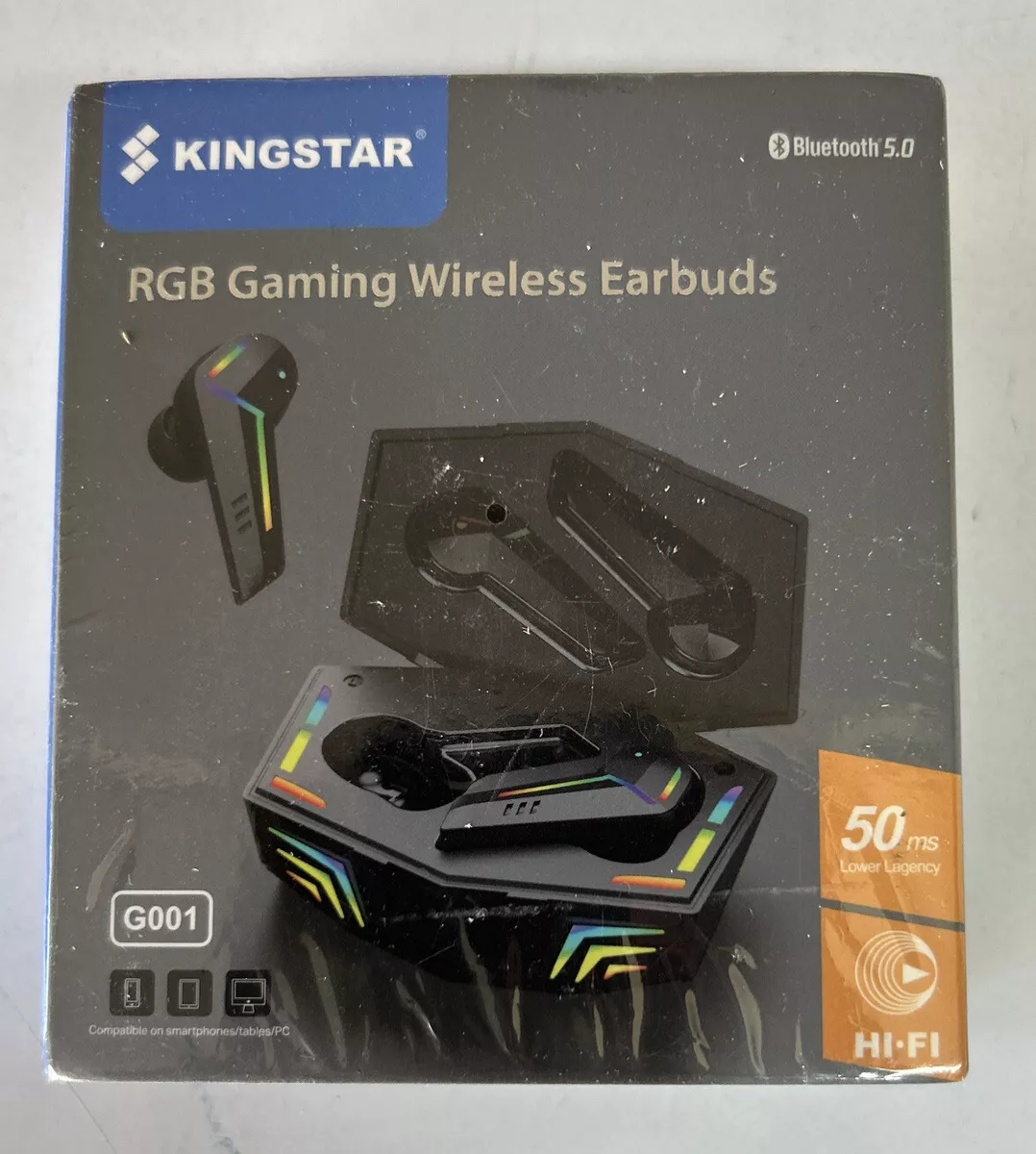 RGB Gaming Wireless Earbuds In Yellow Bluetooth 5.0 by Kingstar Amazon 46