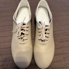 Tap Shoes Tan Leather Sole Lace Up Sz 7.5 M Balance Man Made In Thailand