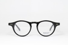 GANT G TERRY BLK 43-18 Vintage Eyeglasses Frame Classic Panto Round Black Rare