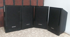 Sony Speakers SS-TS102 Set of 4 Black Untested. No cable. FOR PARTS ONLY