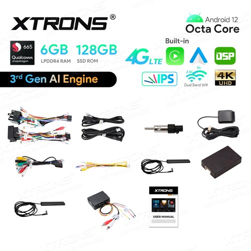 XTRONS 8-Core 6+128GB Android 12 Autoradio GPS 4K für Porsche 911 Cayman Boxster - Bild 10 von 10